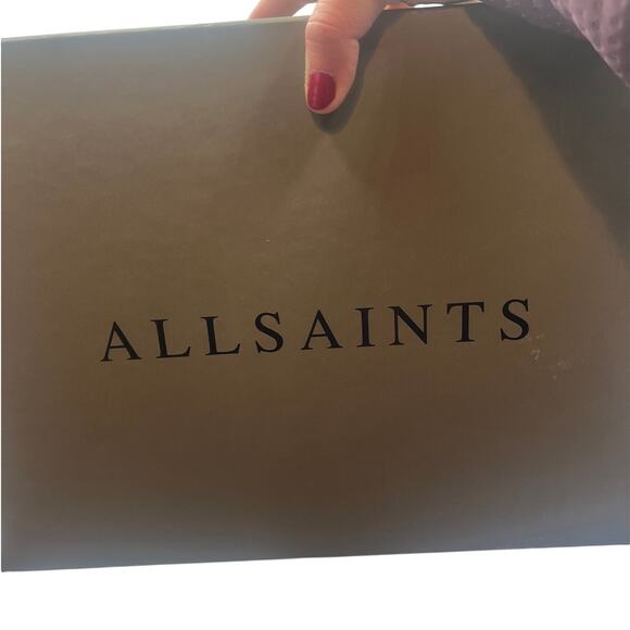 All Saints Arlo Chelsea Lug Sole Chunky Platform Ankle Boots Booties Black Sz 7 - Picture 7 of 8